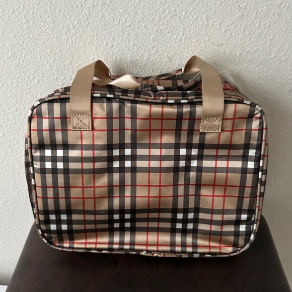 Joy Clean And Chic Expandable Toiletry Case CLASSIC PLAID NWT - Picture 3 of 15